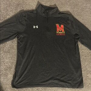 Under Armour Grey Maryland Lacrosse Pullover